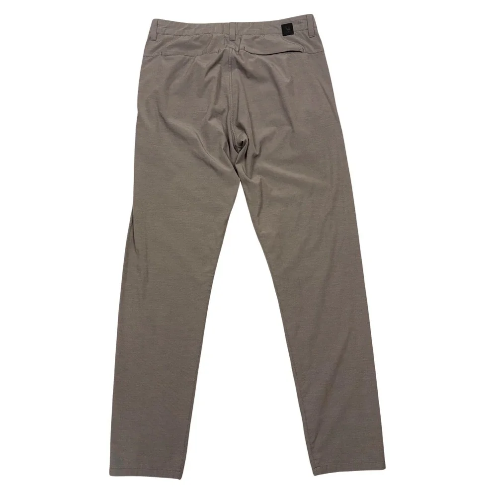 Vuori Meta Pants Mens 30 Taupe Brown Technical Chino Stretch Trousers V431